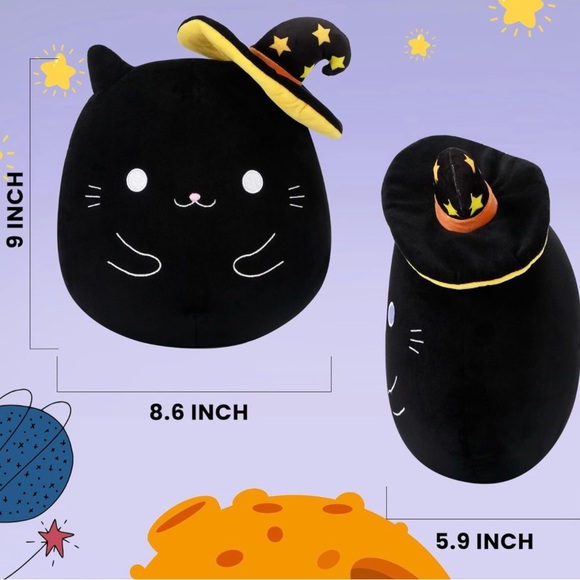 Halloween Black Cat Plush - Picture 2 of 3